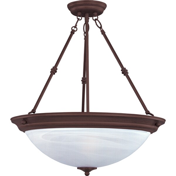 Maxim Lighting Essentials 3-Light 15" Wide Oil Rubbed Bronze Pendant Light 5845MROI - main